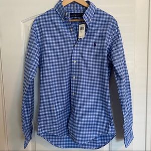Ralph Lauren Slim Fit Oxford Shirt M Blue stripe
